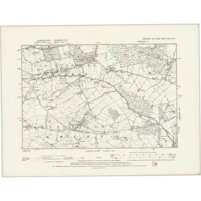 1891 Map of Yorkshire CCLXI.NE, 1894 Print