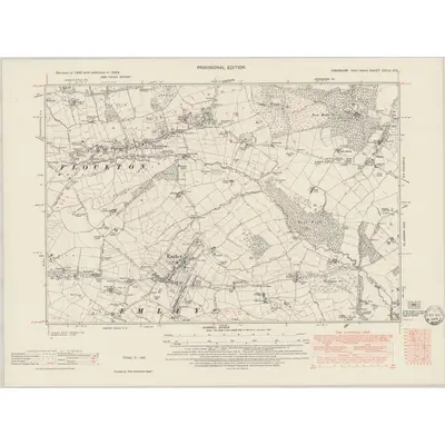 1948 Map of Yorkshire CCLXI.NE, 1949 Print