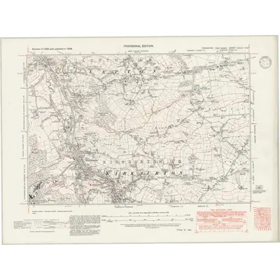 1938 Map of Yorkshire CCLXI.NW, 1948 Print