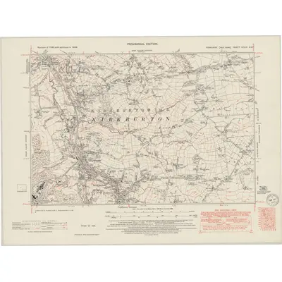 1948 Map of Yorkshire CCLXI.NW, 1950 Print
