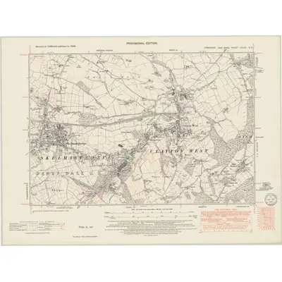 1948 Map of Yorkshire CCLXI.SE, 1949 Print