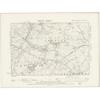 1891 Map of Yorkshire CCLXI.SW, 1894 Print