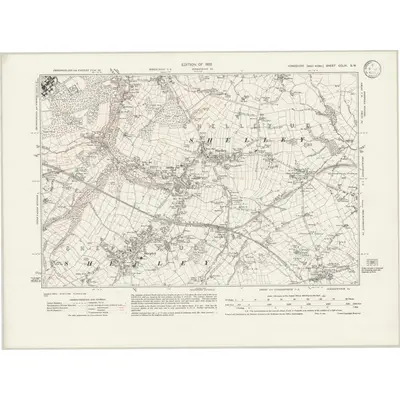 1929 Map of Yorkshire CCLXI.SW, 1932 Print