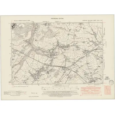 1948 Map of Yorkshire CCLXI.SW, 1949 Print