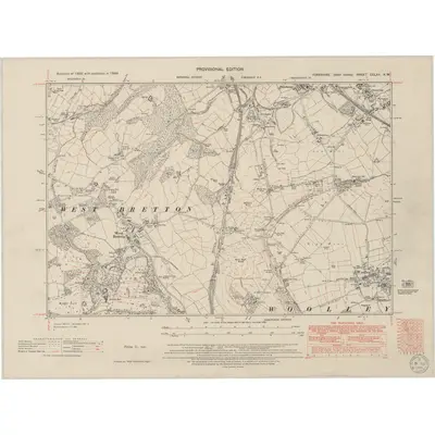 1948 Map of Yorkshire CCLXII.NW, 1949 Print