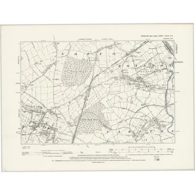 1891 Map of Yorkshire CCLXII.SE, 1894 Print