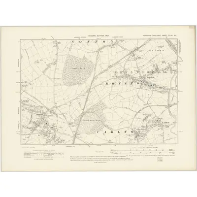 1904 Map of Yorkshire CCLXII.SE, 1907 Print