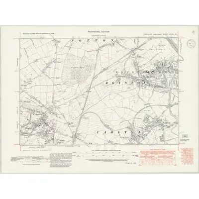 1938 Map of Yorkshire CCLXII.SE, 1947 Print