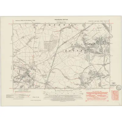 1948 Map of Yorkshire CCLXII.SE, 1949 Print
