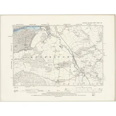 1891 Map of Yorkshire CCLXII.SW, 1894 Print