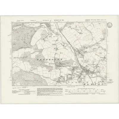 1929 Map of Yorkshire CCLXII.SW, 1934 Print