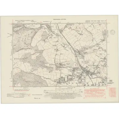 1938 Map of Yorkshire CCLXII.SW, 1948 Print