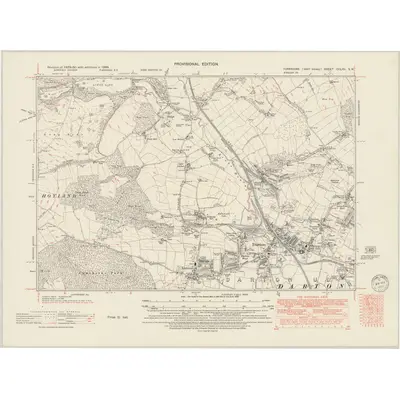 1948 Map of Yorkshire CCLXII.SW, 1950 Print