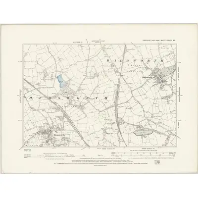 1891 Map of Yorkshire CCLXIII.NE, 1894 Print