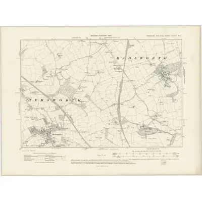 1904 Map of Yorkshire CCLXIII.NE, 1907 Print