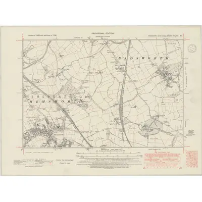 1938 Map of Yorkshire CCLXIII.NE, 1948 Print
