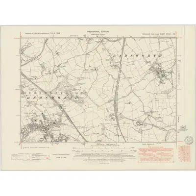1948 Map of Yorkshire CCLXIII.NE, 1950 Print