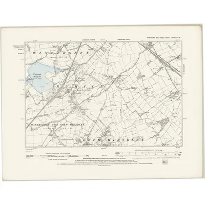 1891 Map of Yorkshire CCLXIII.NW, 1894 Print