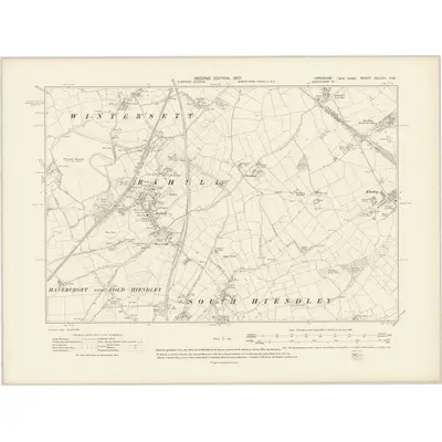 1904 Map of Yorkshire CCLXIII.NW, 1907 Print