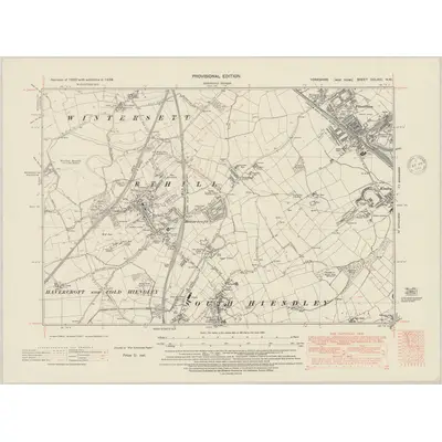 1938 Map of Yorkshire CCLXIII.NW, 1948 Print