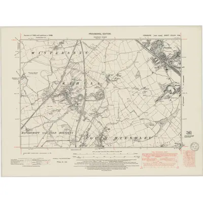 1948 Map of Yorkshire CCLXIII.NW, 1949 Print
