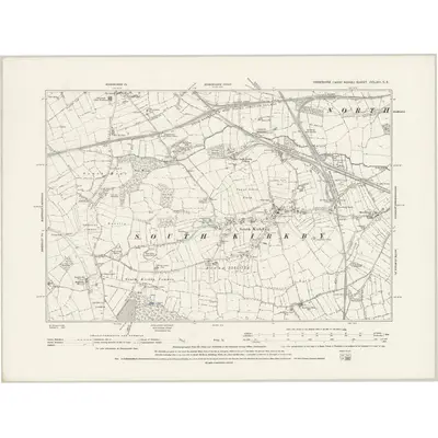 1891 Map of Yorkshire CCLXIII.SE, 1894 Print