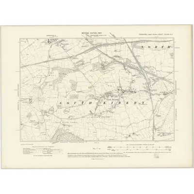 1904 Map of Yorkshire CCLXIII.SE, 1907 Print