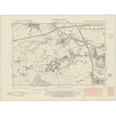 1938 Map of Yorkshire CCLXIII.SE, 1948 Print