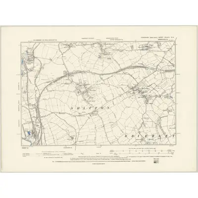 1891 Map of Yorkshire CCLXIII.SW, 1894 Print