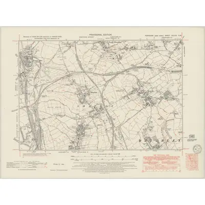 1948 Map of Yorkshire CCLXIII.SW, 1949 Print