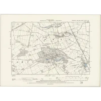 1891 Map of Yorkshire CCLXIV.NE, 1894 Print