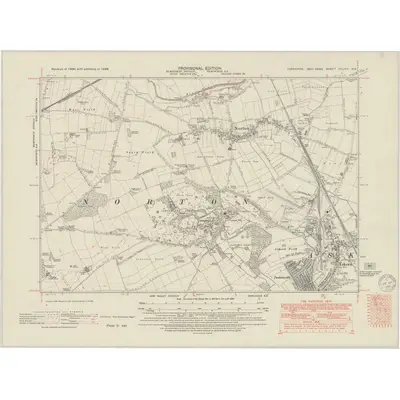 1948 Map of Yorkshire CCLXIV.NE, 1950 Print
