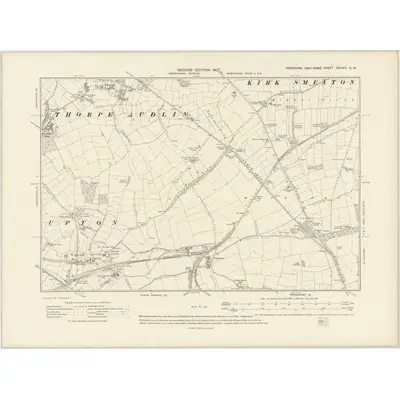 1904 Map of Yorkshire CCLXIV.NW, 1907 Print