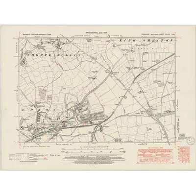 1948 Map of Yorkshire CCLXIV.NW, 1950 Print