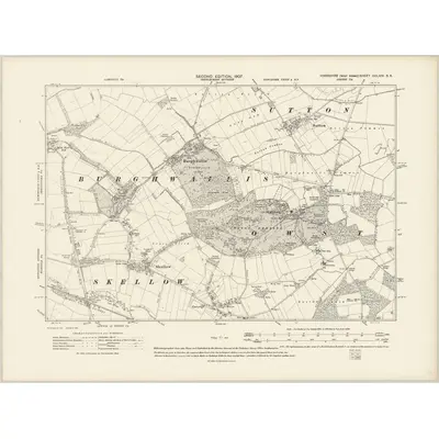 1904 Map of Yorkshire CCLXIV.SE, 1907 Print