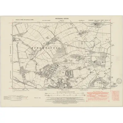 1948 Map of Yorkshire CCLXIV.SE, 1950 Print