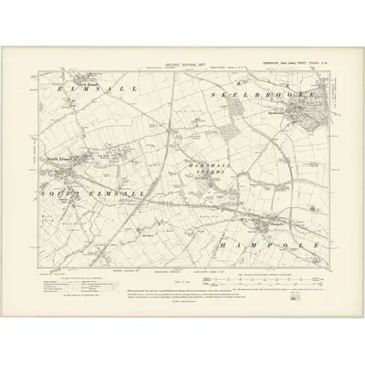 1904 Map of Yorkshire CCLXIV.SW, 1907 Print