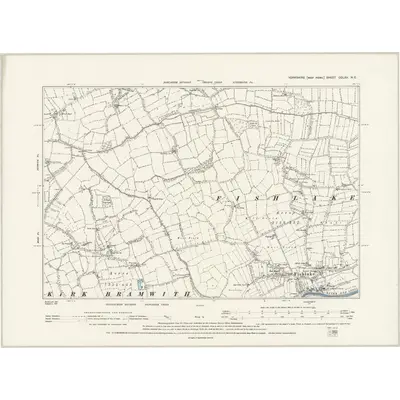 1891 Map of Yorkshire CCLXV.NE, 1893 Print