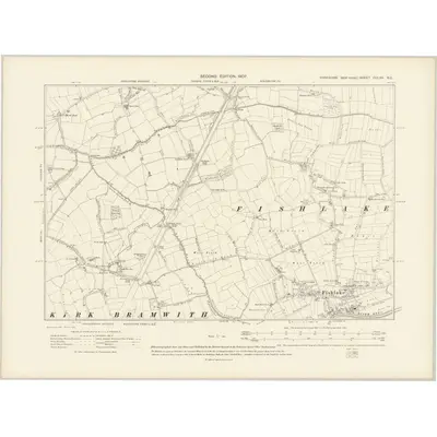 1904 Map of Yorkshire CCLXV.NE, 1907 Print