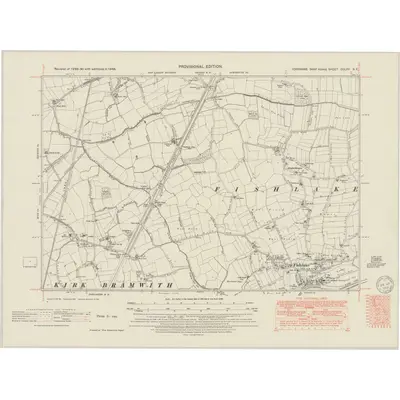 1948 Map of Yorkshire CCLXV.NE, 1950 Print