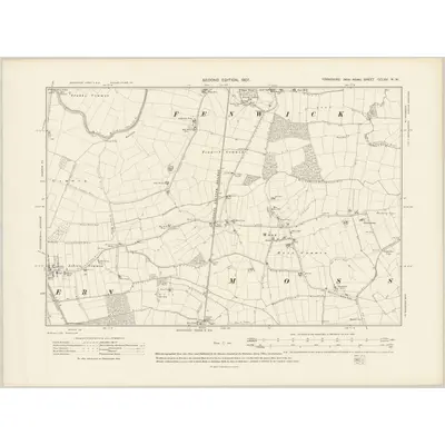 1904 Map of Yorkshire CCLXV.NW, 1907 Print