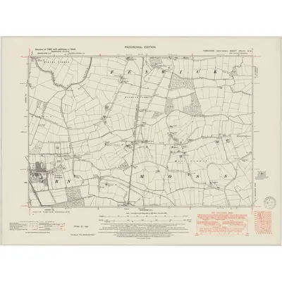 1948 Map of Yorkshire CCLXV.NW, 1949 Print