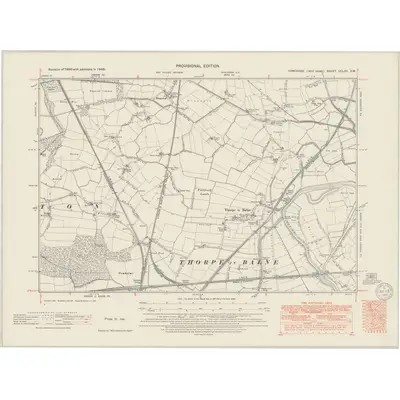 1948 Map of Yorkshire CCLXV.SW, 1949 Print