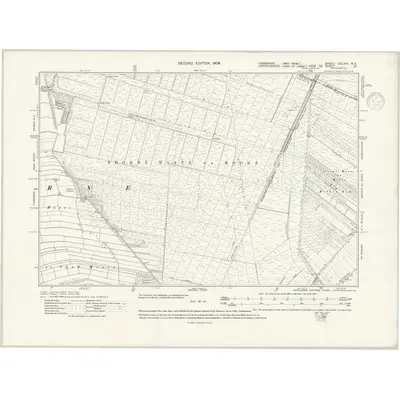 1904 Map of Yorkshire CCLXVI.NE, 1908 Print