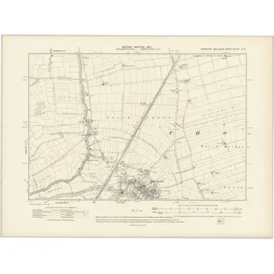 1904 Map of Yorkshire CCLXVI.NW, 1907 Print