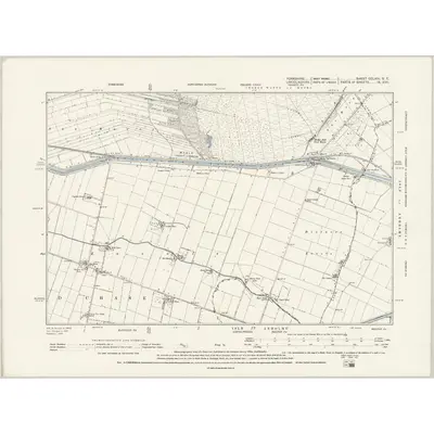 1890 Map of Yorkshire CCLXVI.SE, 1894 Print