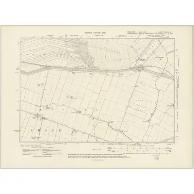 1904 Map of Yorkshire CCLXVI.SE, 1908 Print