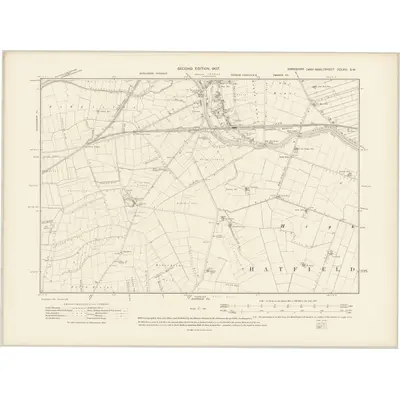 1904 Map of Yorkshire CCLXVI.SW, 1907 Print