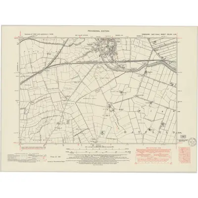 1948 Map of Yorkshire CCLXVI.SW, 1949 Print
