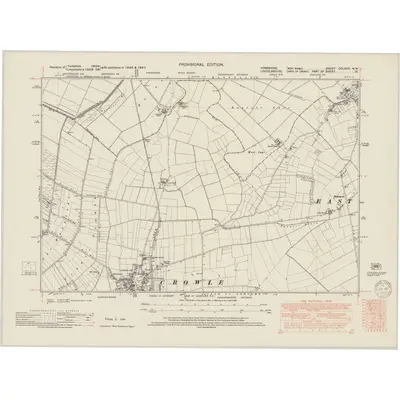 1947 Map of Yorkshire CCLXVII.NW, 1950 Print